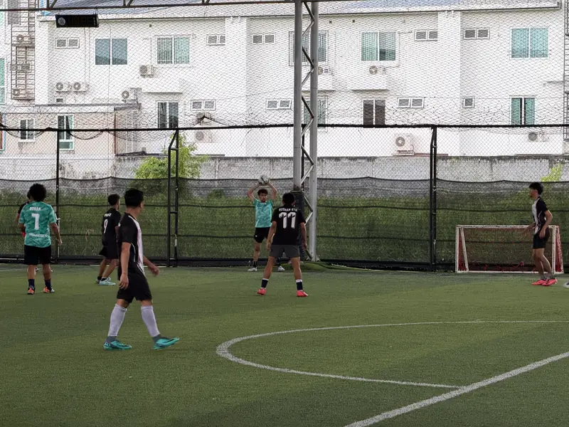 A throw-in on the far side at the Bahadur Cup